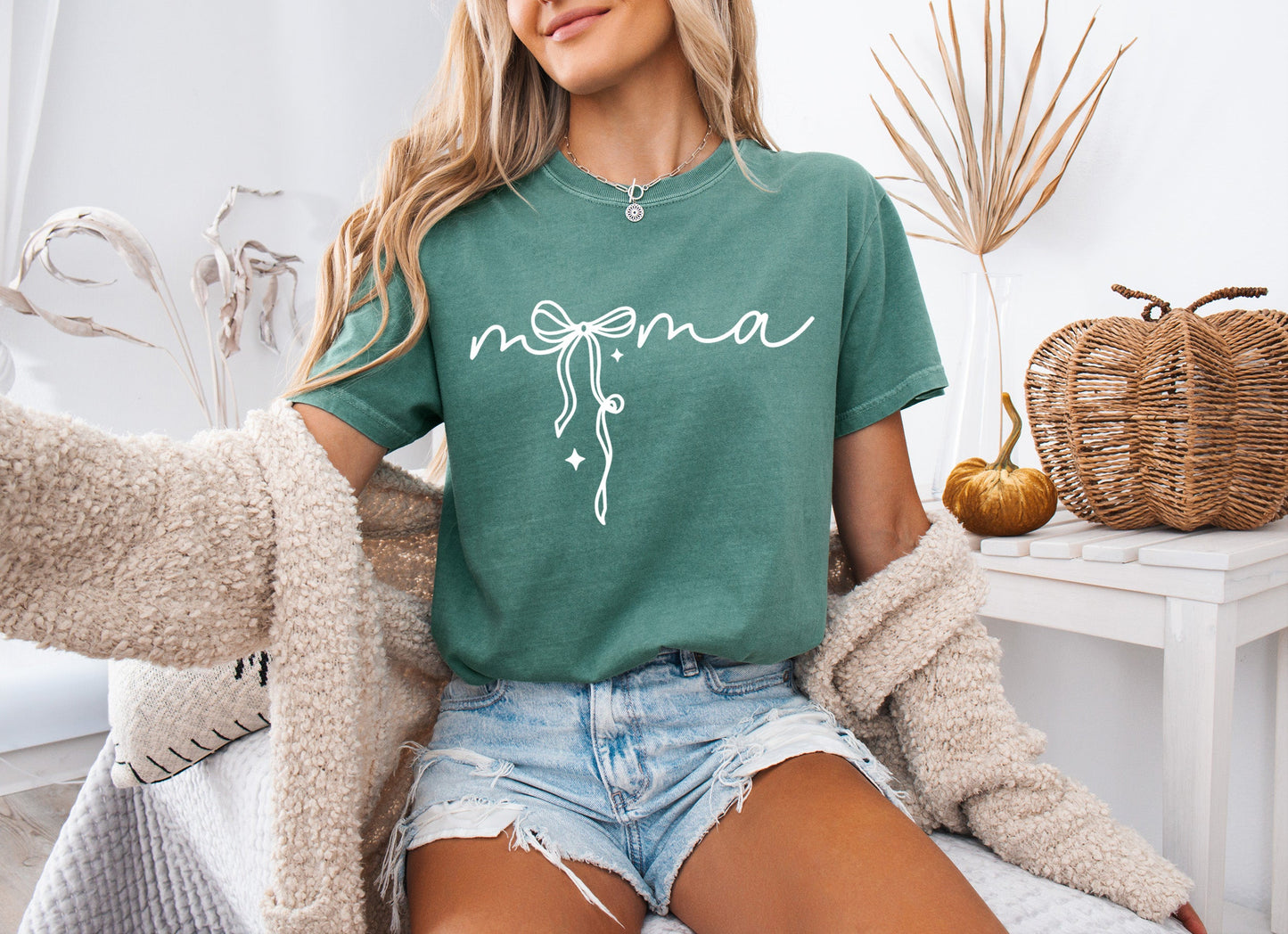 Mama Ribbon Comfort Colors T Shirt