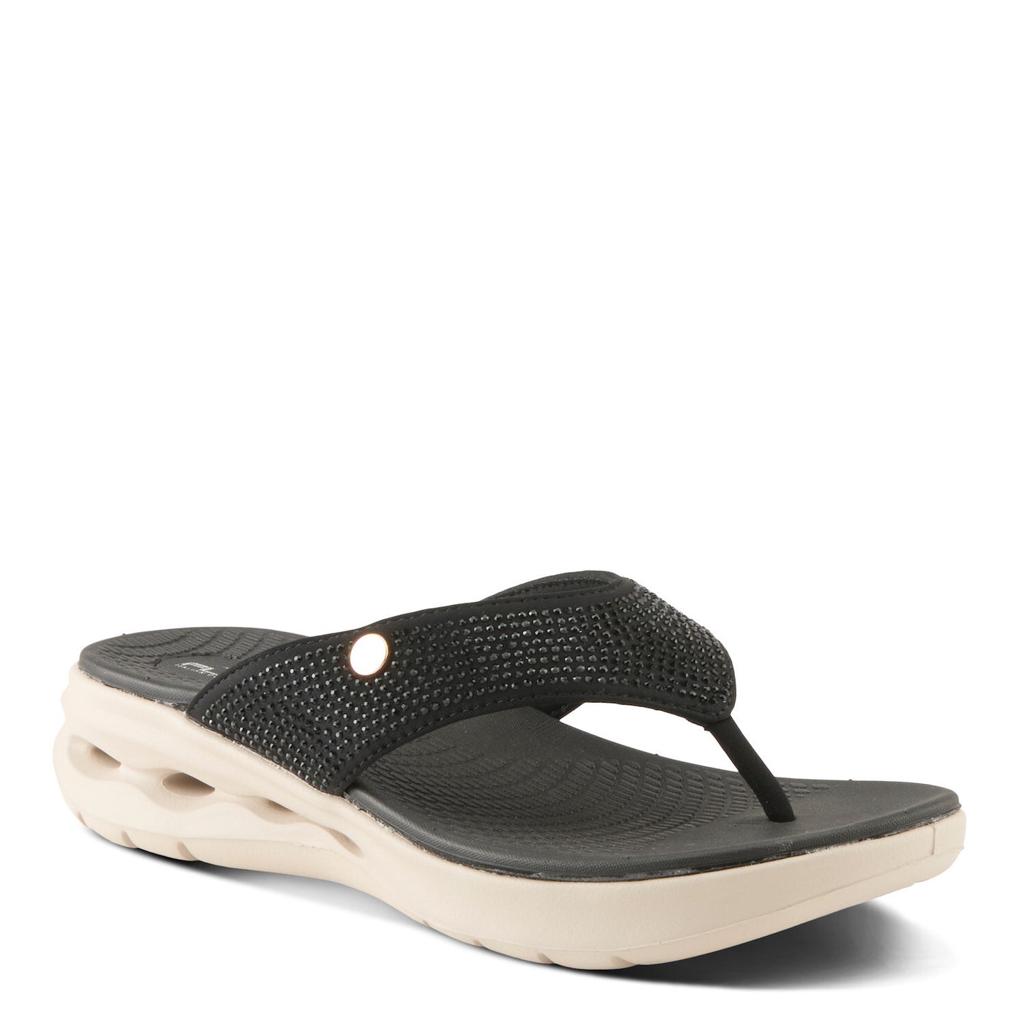 GORSKI Black Thong Sandal Flip Flop by Flexus