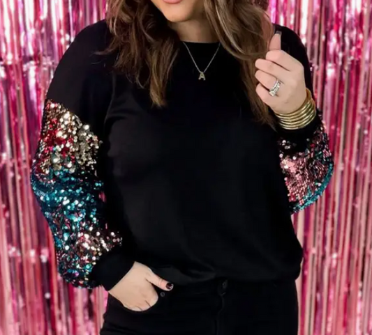 Glam Life Sequin Top Size 3X