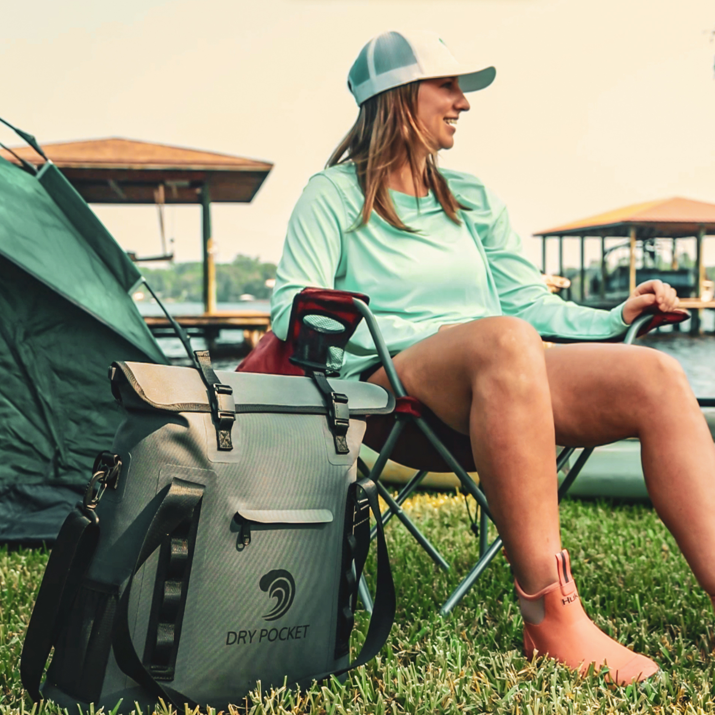 Auto-Sealing, Waterproof, Floating, Scent Proof Tote Cooler by Dry Pocket Apparel