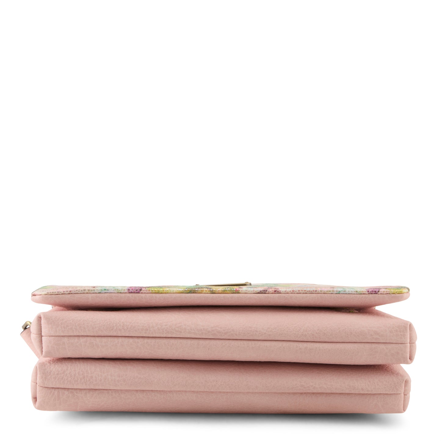 HB-ENVY Blush Multi Aurora borealis pastel garden magnetized flap messenger style handbag by L'Artiste from Spring Step Shoes