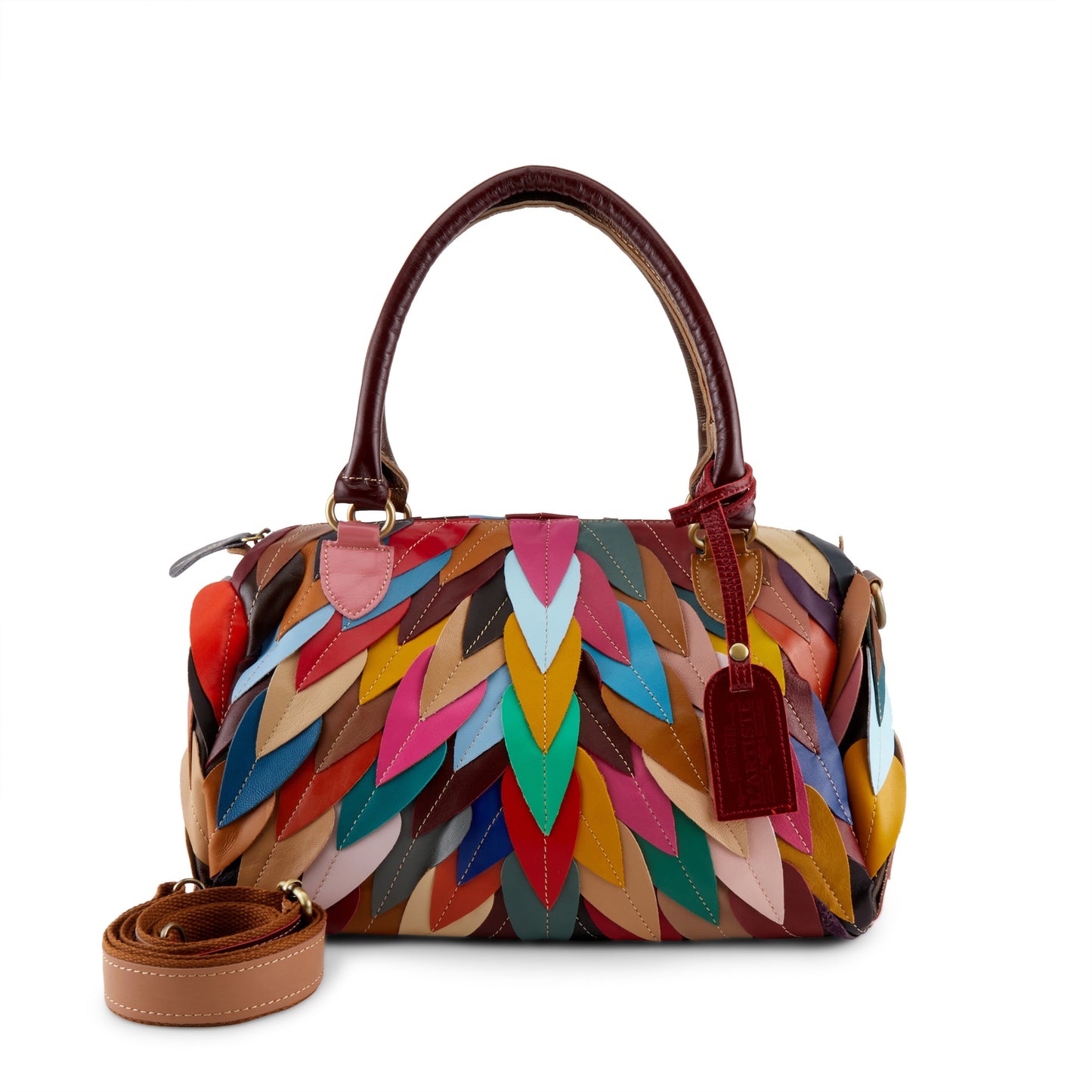 HB-PLUMAGE double compartment rolled handled satchel by L'Artiste from Spring Step Shoes