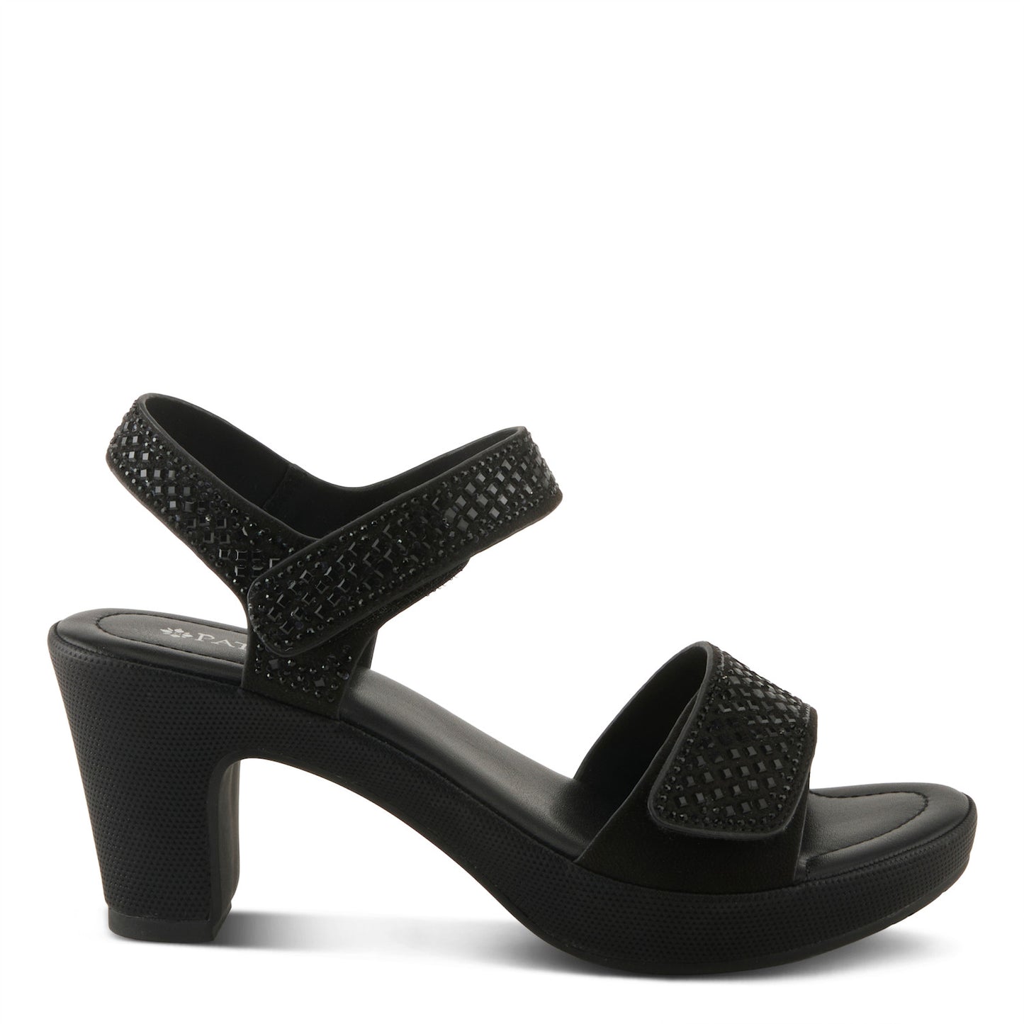 Shine Black Sandal Patrizia by Spring Step