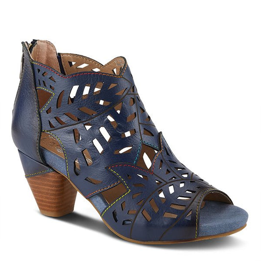ICON Navy Heel Sandals by L'Artiste