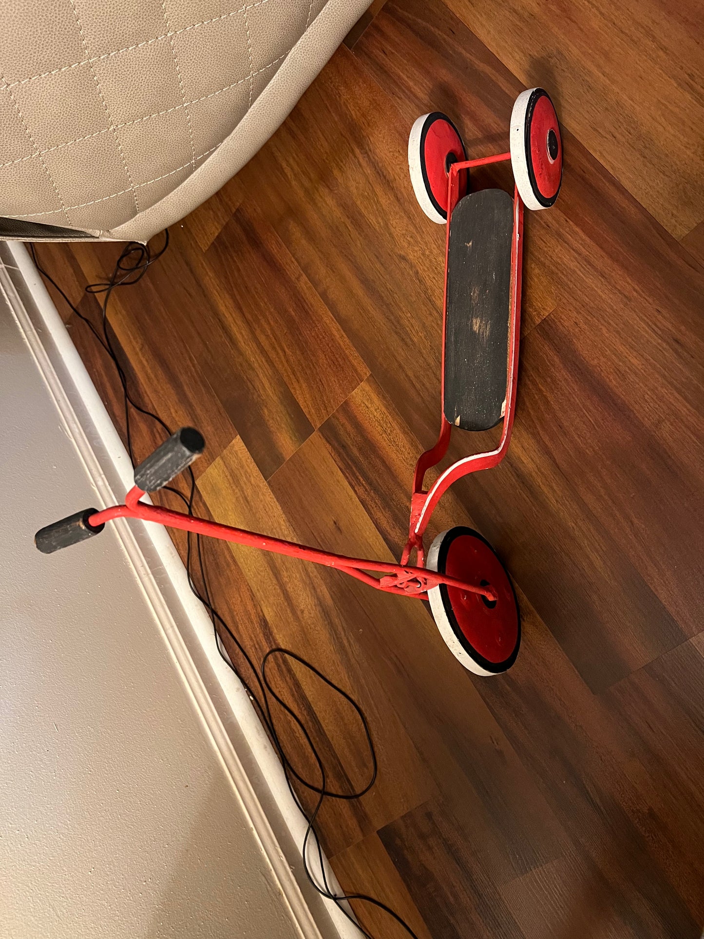 Red and Black Vintage Scooter