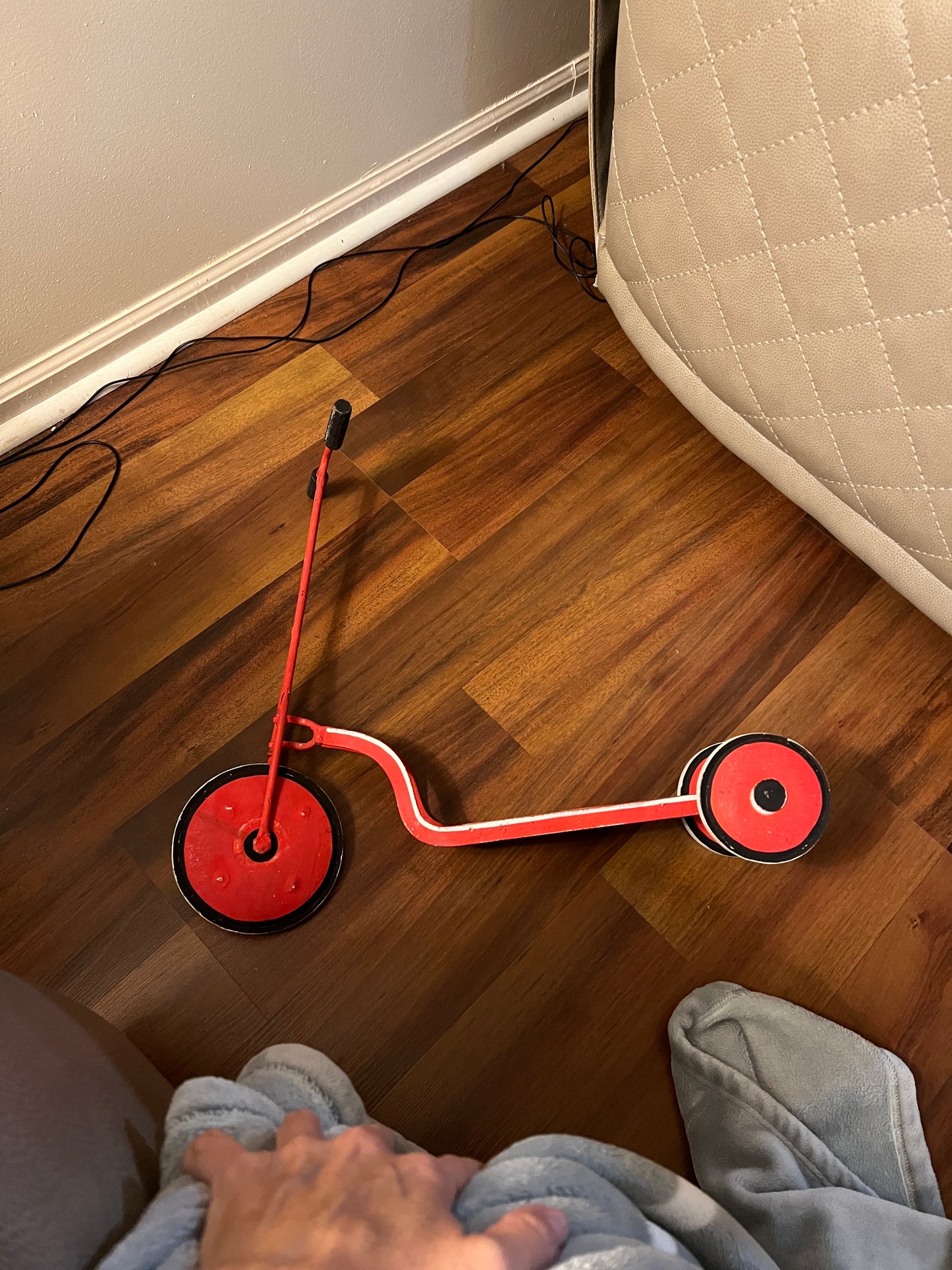 Red and Black Vintage Scooter