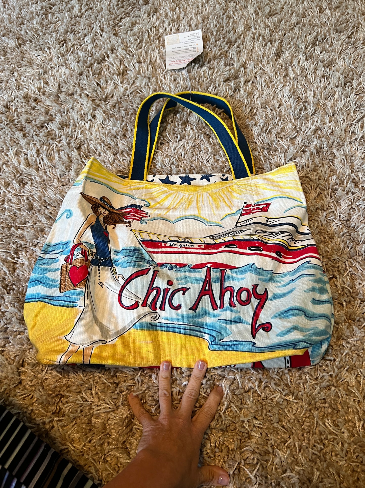 Brighton Chic Ahoy Canvas Tote Bag