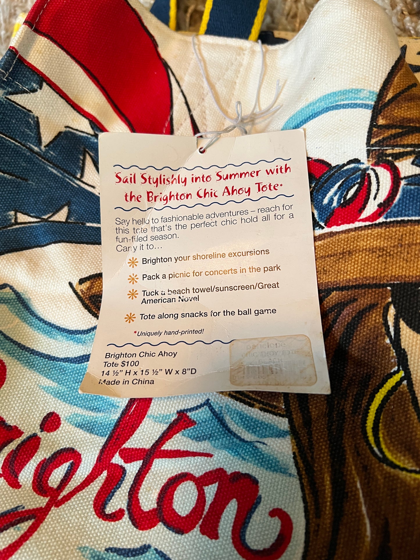 Brighton Chic Ahoy Canvas Tote Bag