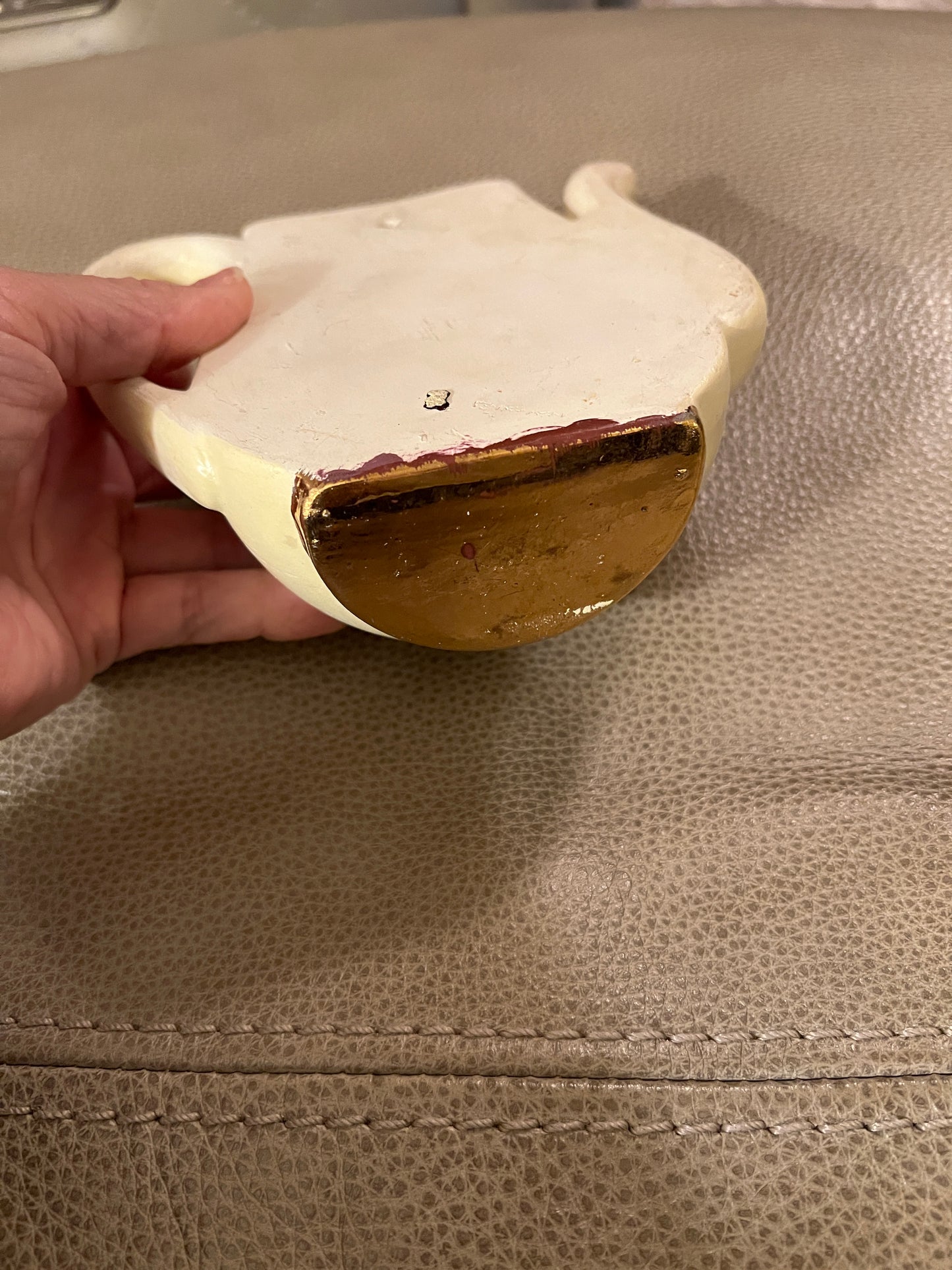 1957 Kitchen Prayer Teapot with Gold Accents Vintage