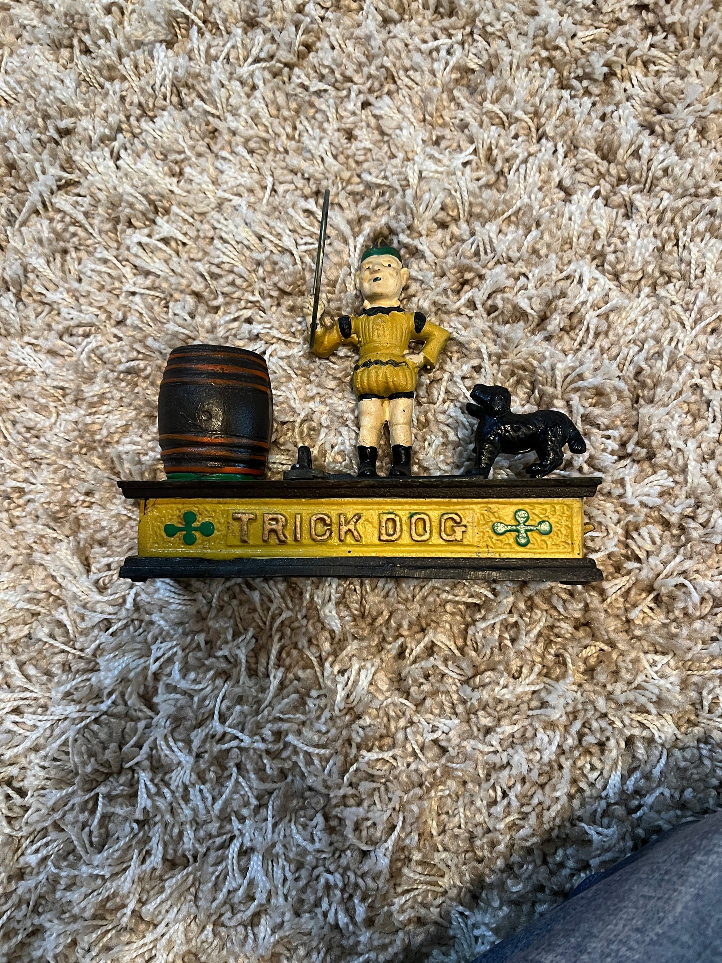 "Trick Dog" mechanical coin bank vintage