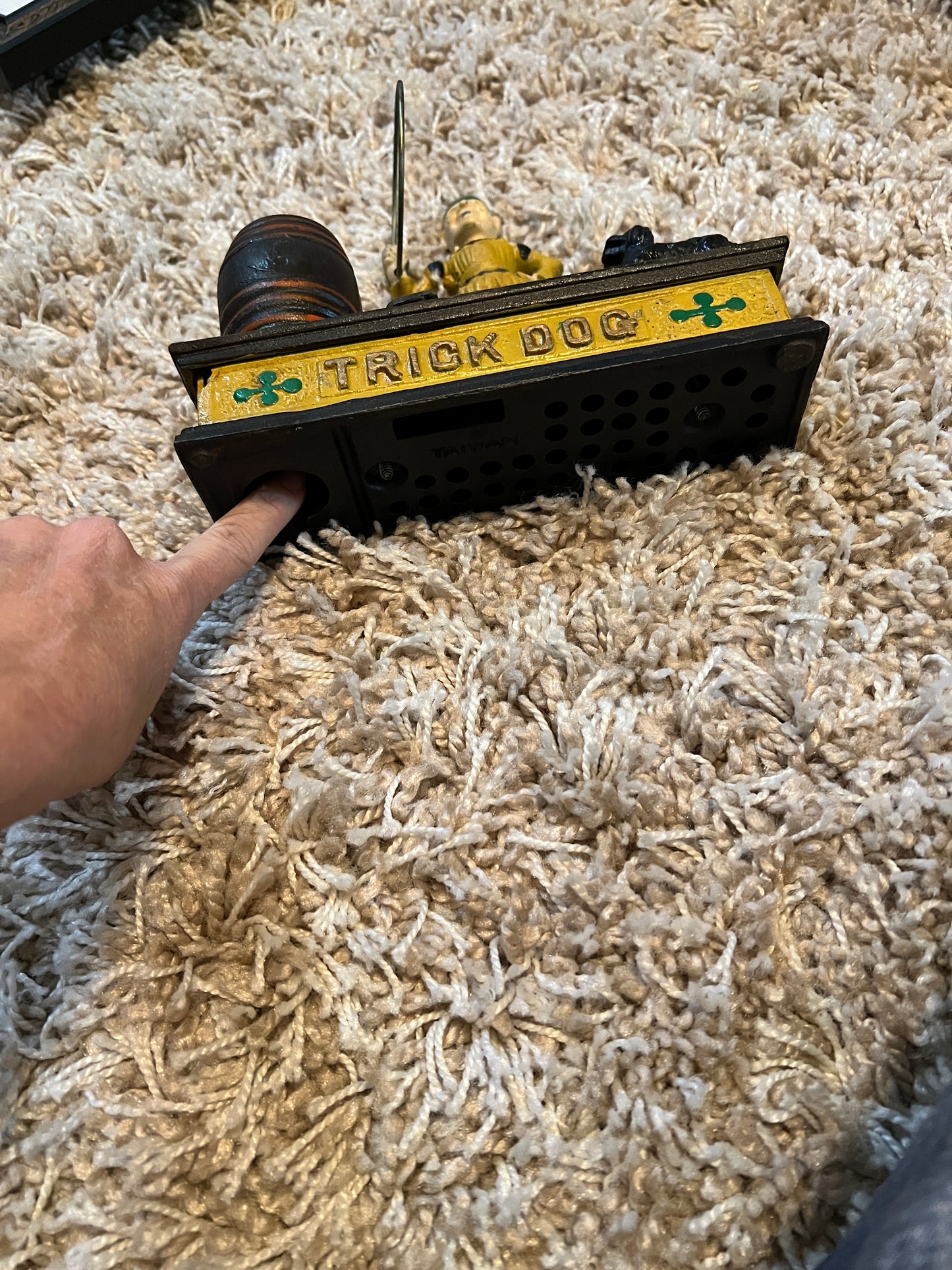 "Trick Dog" mechanical coin bank vintage