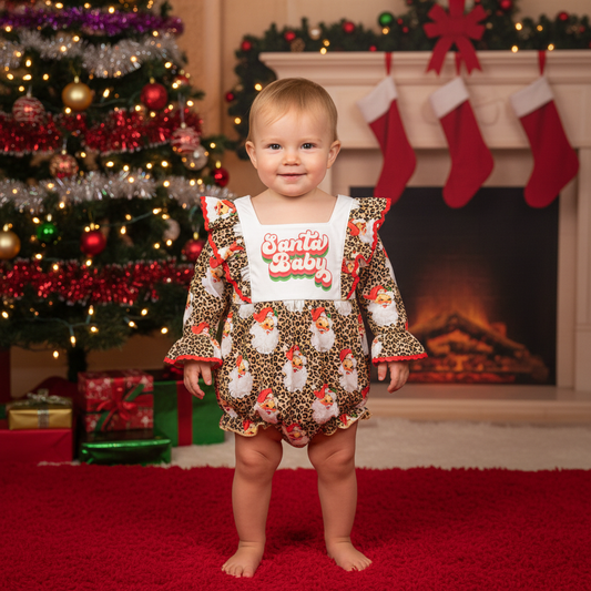 Santa baby romper