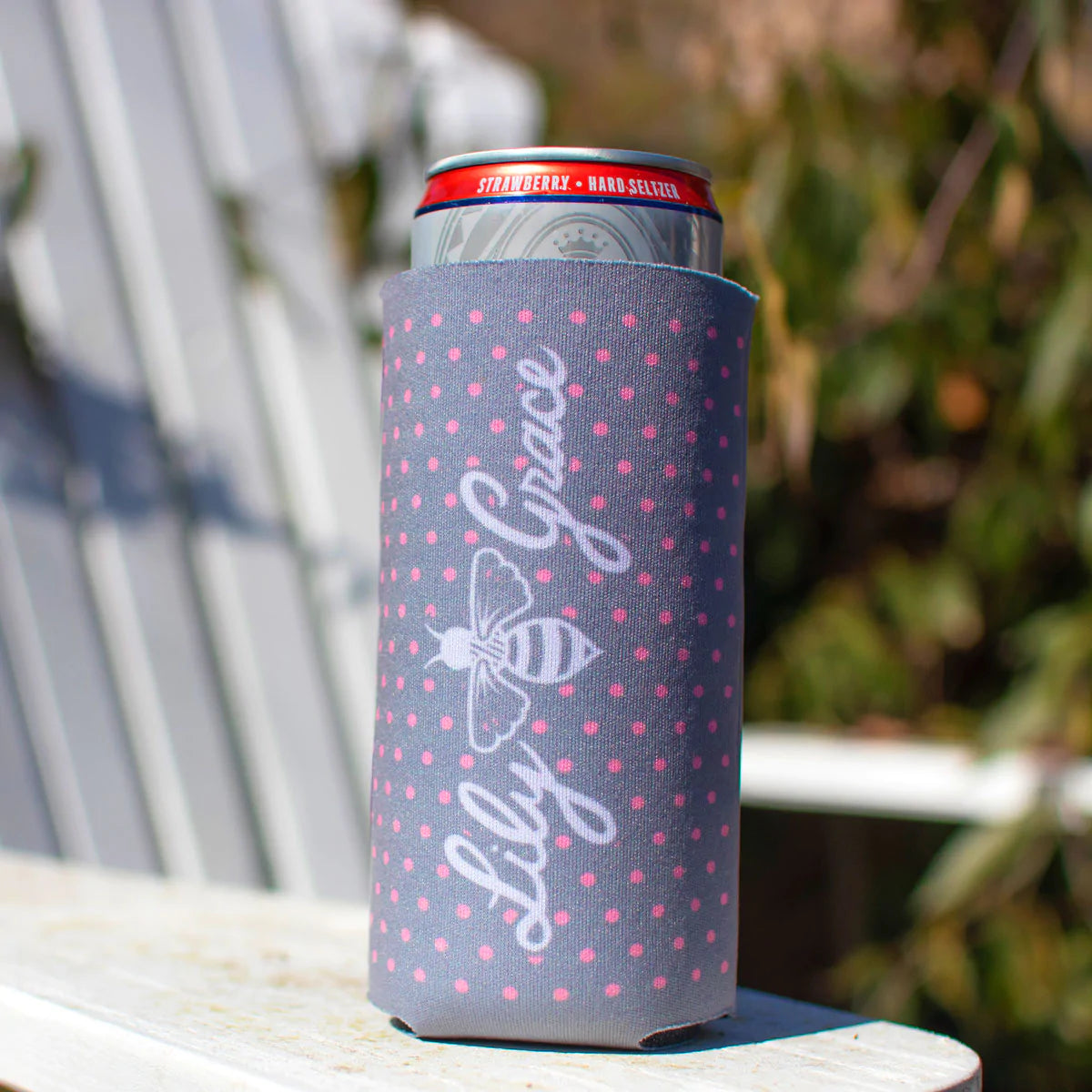 Polka Dots Slim Koozie - Lily Grace Slim Koozie
