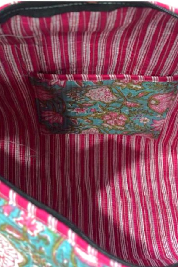 SC - ETA 2/20 - Paige Teal and Pink Floral Duffel Bag