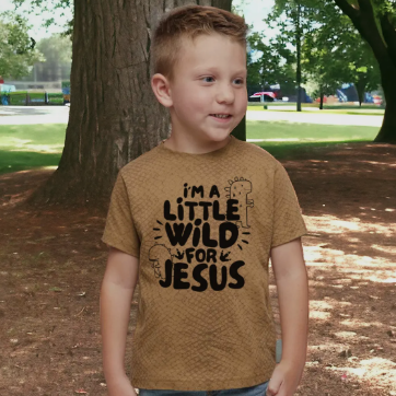I'm A Little Wild For Jesus Youth & Toddler Tee - Reptile