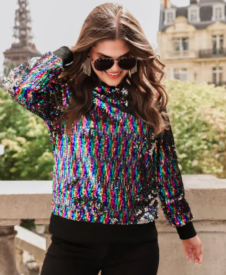 In the Spotlight Sequin Top