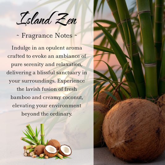 Island Zen Crystal-Enhanced Reed Oil Diffuser, 100ml