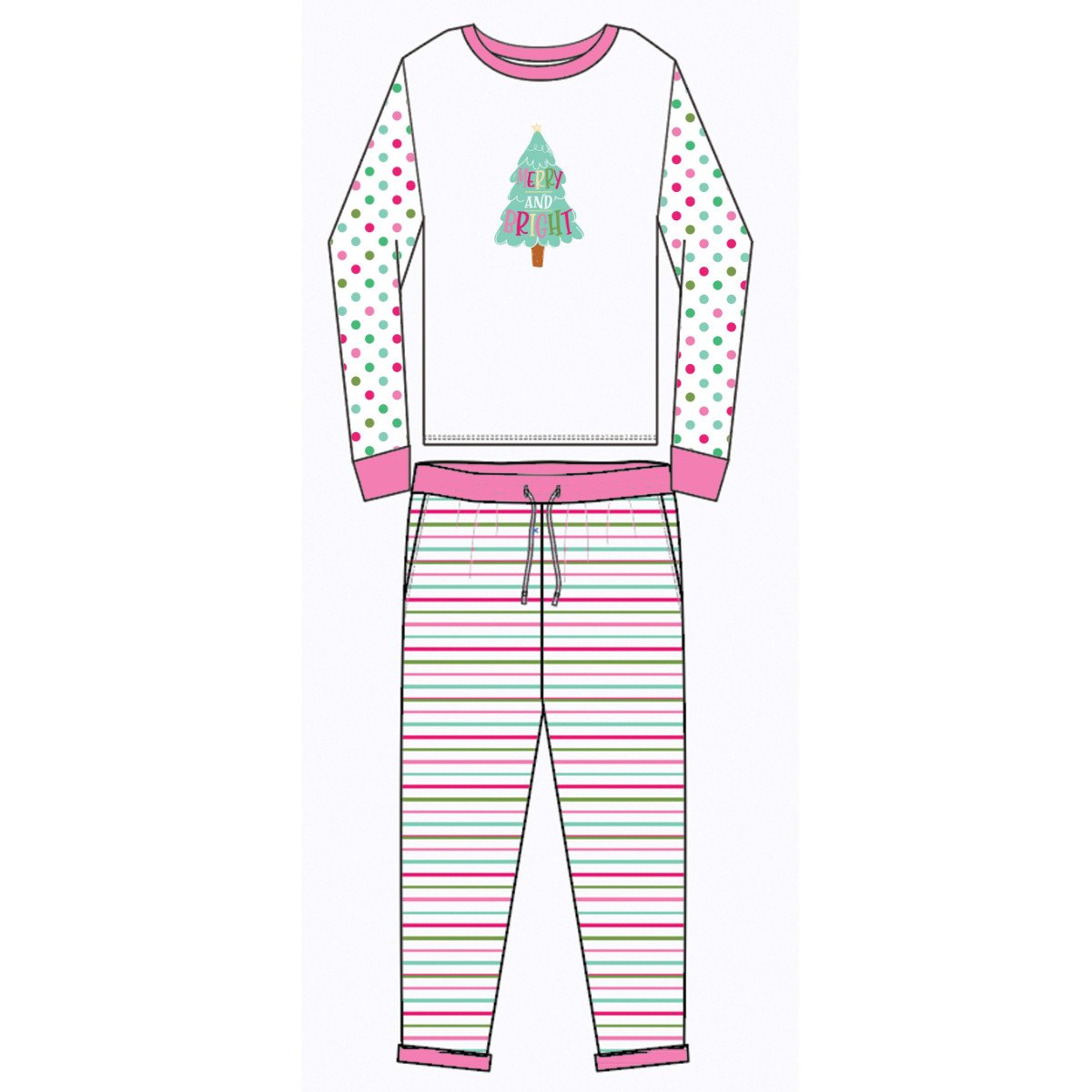KIDS MERRY AND BRIGHT JOGGER JAMMIE SET by Jane Marie