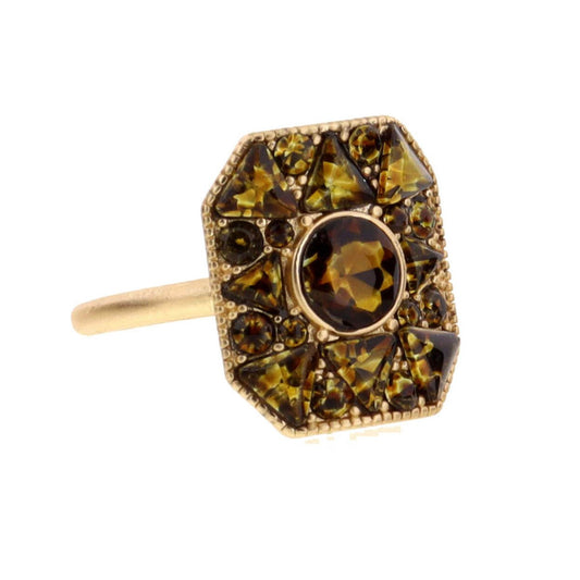 TOPAZ CRYSTAL SQUARE RING by Jane Marie
