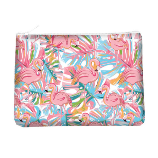 KIDS THINK PINK! FLAMINGO ZIPPER POUCH by Jane Marie