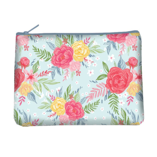 KIDS PRETTY IN PEONY ZIPPER POUCH by Jane Marie