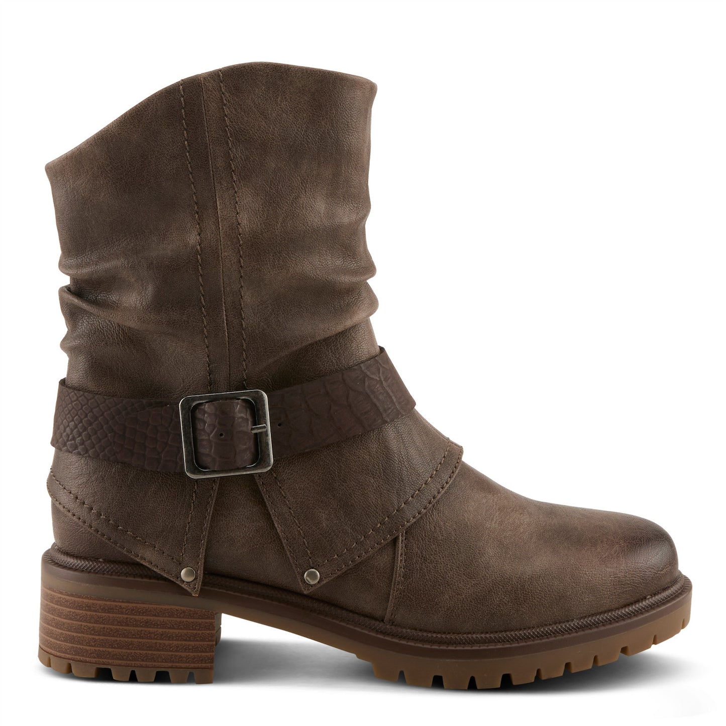MACARIO Taupe Tough Rugged Charm Boot by Patrizia