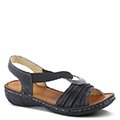 Karmel Black Leather Sandal by SPRING STEP