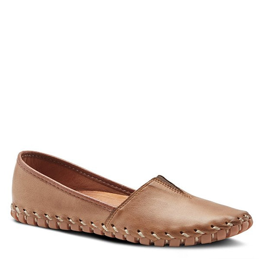 Kathaleta Brown Slip-On Shoe by SPRING STEP