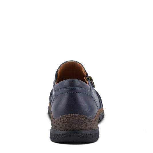 Rigny Navy Slip On Wedge Shoe by PATRIZIA