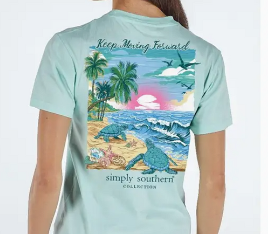 KEEP MOVING FORWARD - MINT - YOUTH Short Sleeve Tee - #SIMPLYSOUTHERN