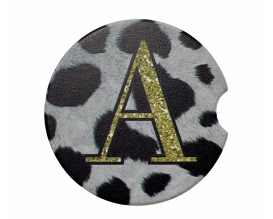 K - COW INITIAL CAR COASTER BY SIMPLY SOUTHERN COLLECTION