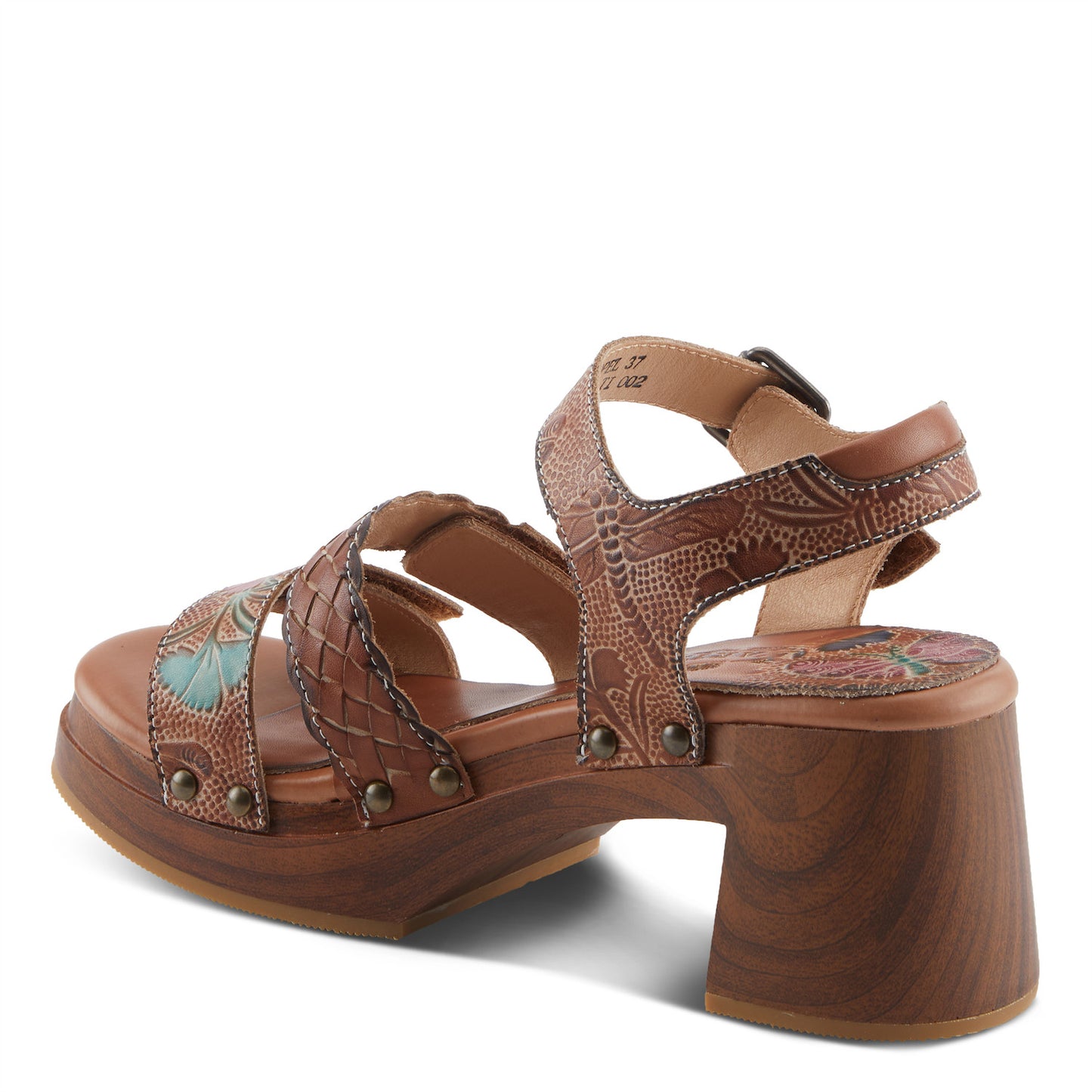 RETROPEL Vintage-inspired open-toe sandal BROWN Multi Sandal by L`ARTISTE