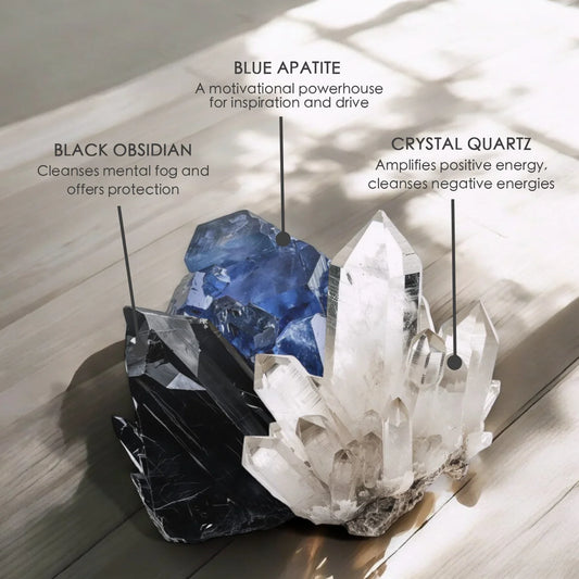 Blackberry Saffron, Premium Coconut-Soy Wax Tea Light Crystal Candle, 1oz