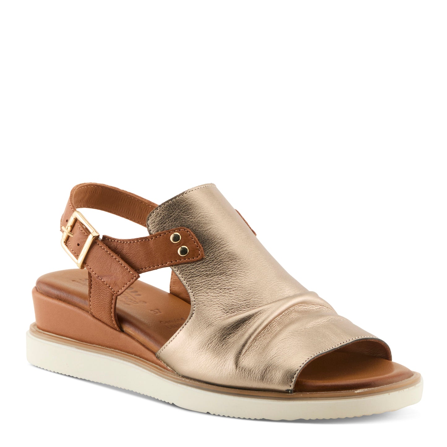 LOCALS Bronze multi  leather wedge sandal by Spring Step from Spring Step Shoes