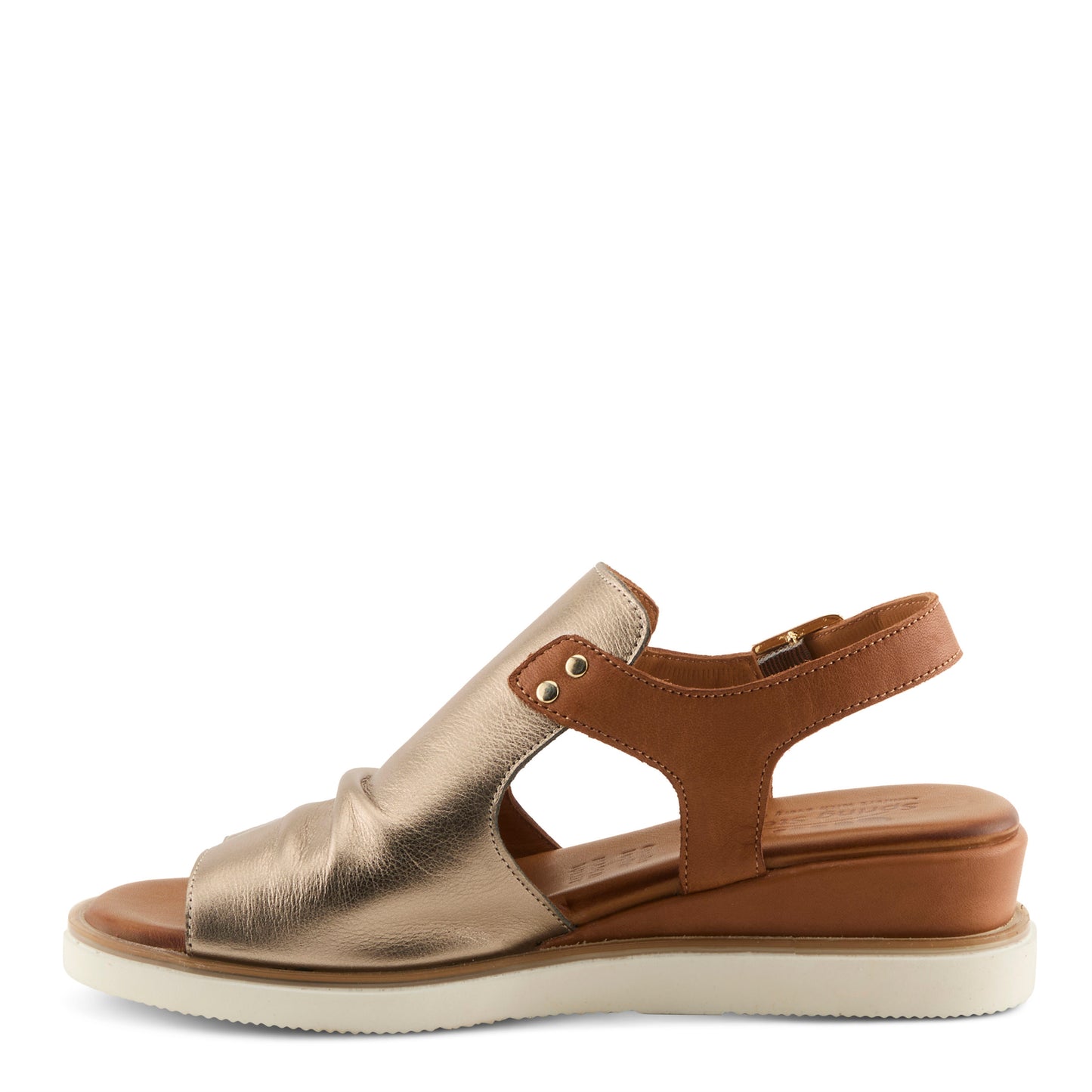 LOCALS Bronze multi  leather wedge sandal by Spring Step from Spring Step Shoes