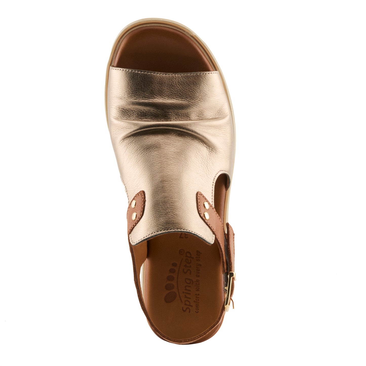 LOCALS Bronze multi  leather wedge sandal by Spring Step from Spring Step Shoes