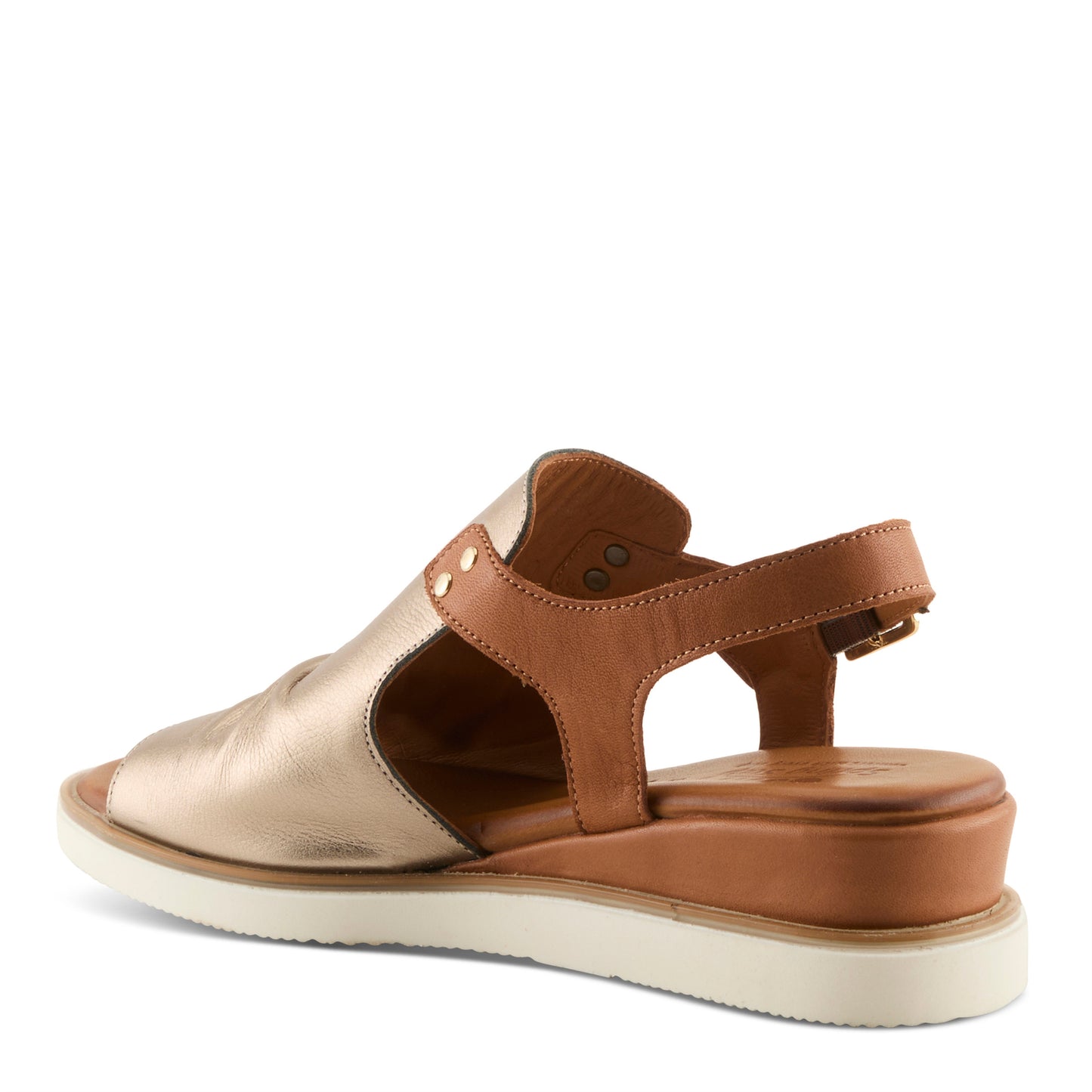 LOCALS Bronze multi  leather wedge sandal by Spring Step from Spring Step Shoes