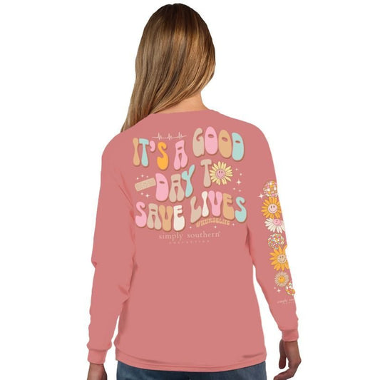 It's A Good Day to Save Lives - Rouge - Long Sleeve Tee - #SIMPLYSOUTHERN