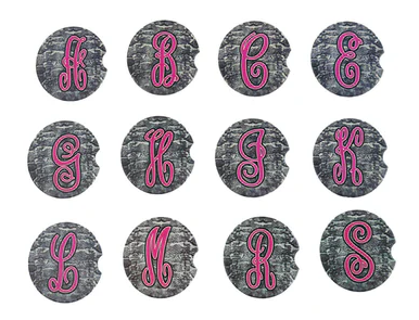 L - SNAKE INITIAL CAR COASTER BY SIMPLY SOUTHERN COLLECTION