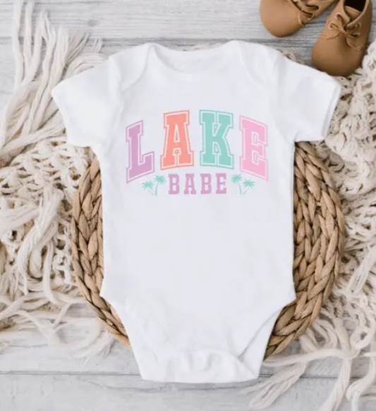 Lake Babe Summer Baby Onesie Pastel Newborn Bodysuit