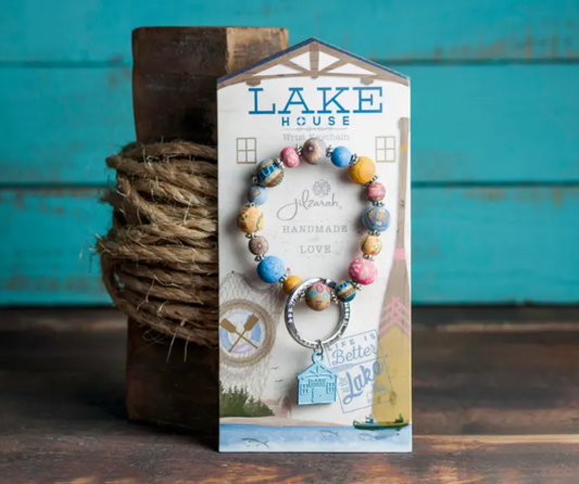 Lake House Carded Wrist Keychain Bracelet by Jilzarah