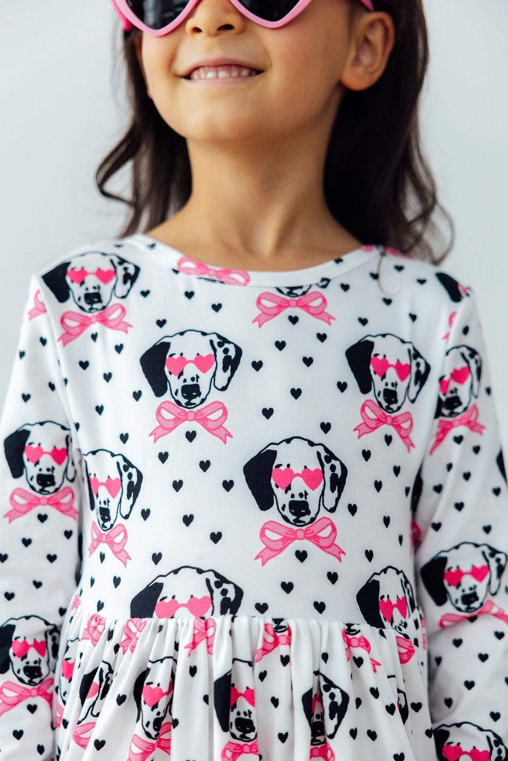 Love You Spots L/S Pocket Twirl Dress