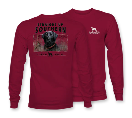 Love It Live It Black Lab - Straight Up Southern - Long Sleeve Tee