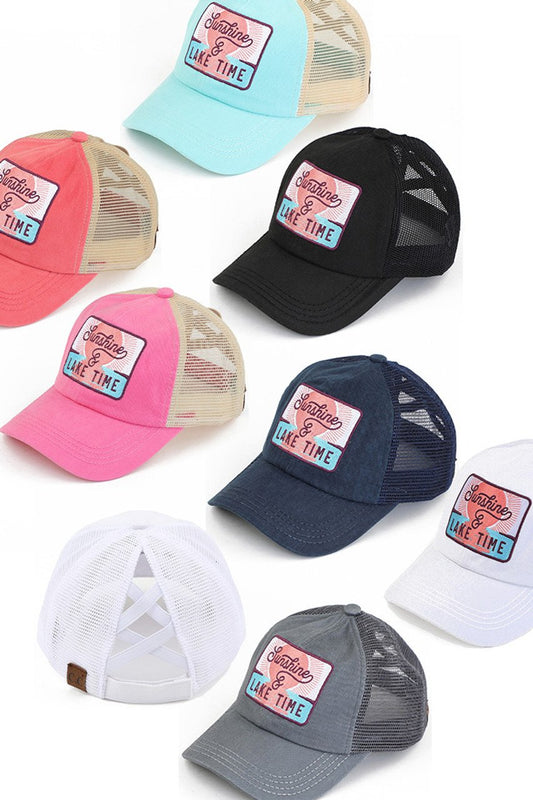 C.C Sunshine & Lake Time Patch Pony Cap
