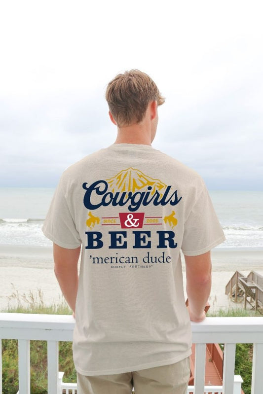 COWGIRLS and BEER - WISP - Men's Short Sleeve Tee - #SIMPLYSOUTHERN