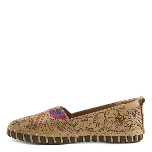 MODESTY-BEIGE MULTI SLIP ON SHOE BY  L`ARTISTE