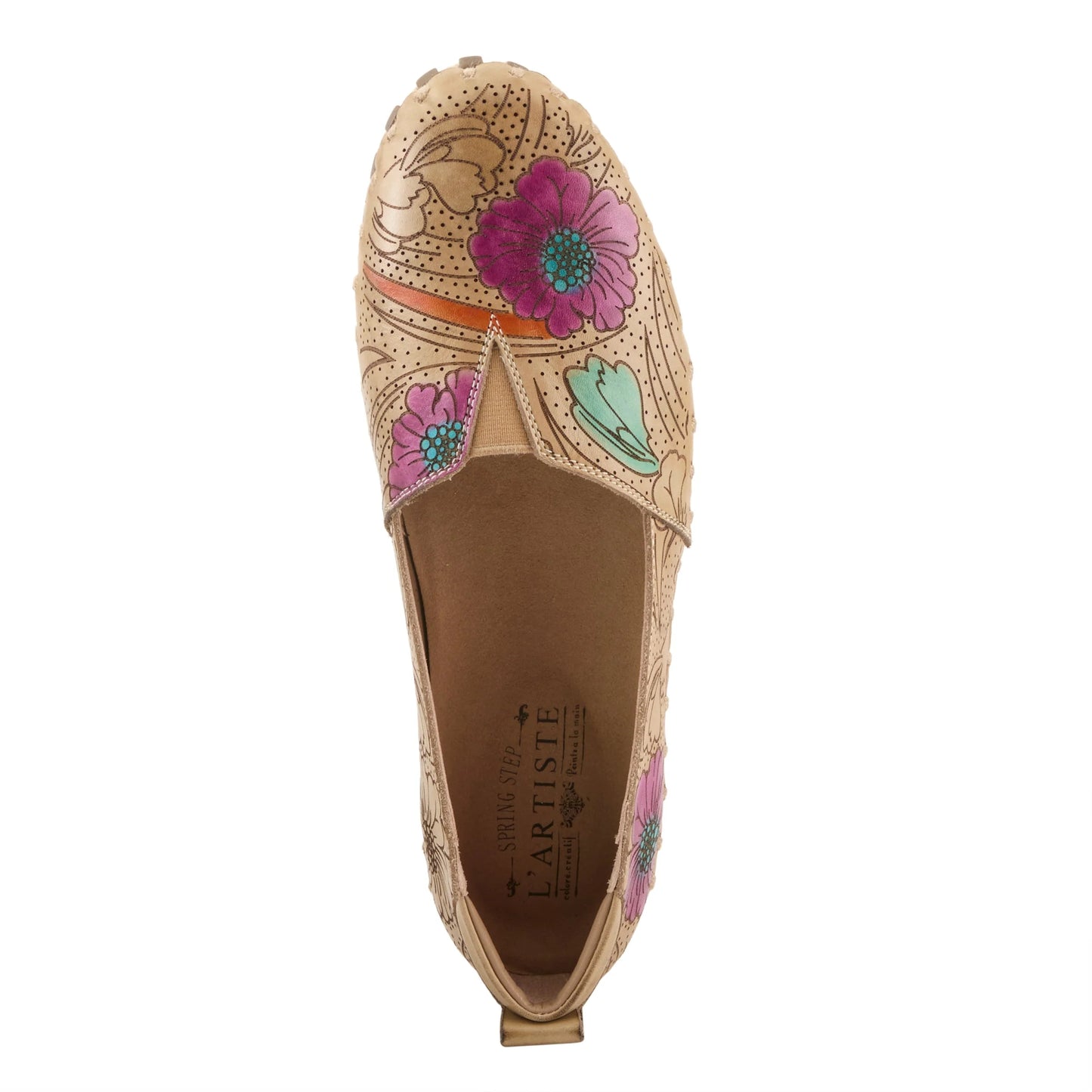MODESTY-BEIGE MULTI SLIP ON SHOE BY  L`ARTISTE