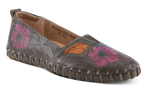 MODESTY GREY MULTI SLIP ON SHOE By L'ARTISTE