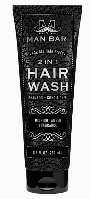 Man Bar 2 in 1 Hair Wash Midnight Amber by San Francisco Soap Company