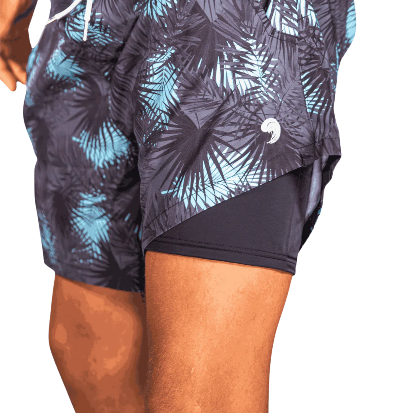 Midnight Palms - Waterproof Pocket Swim Shorts - Athletic Liner by Dry Pocket Apparel